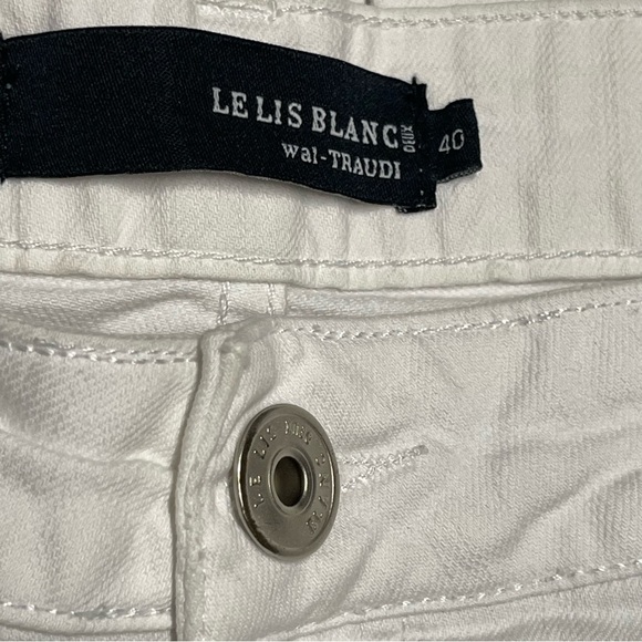 Le Lis Blanc Women's 40 Premium Denim Stretch Skinny White Pants - Picture 4 of 9